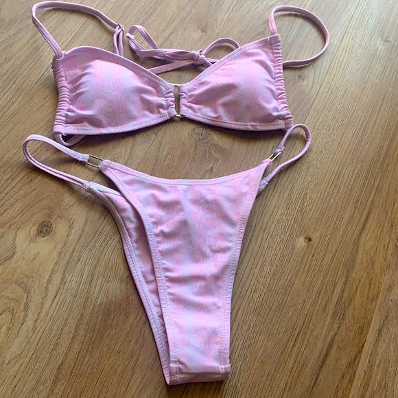 Shein Pink Cheetah Bikini Brand New Medium - Picture 1 of 6